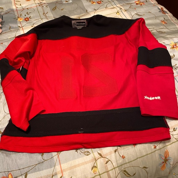 Reebok Black and Red NHL Replica Hockey Sporty Jersey, #21 Palmieri, Size MM - Picture 10 of 16